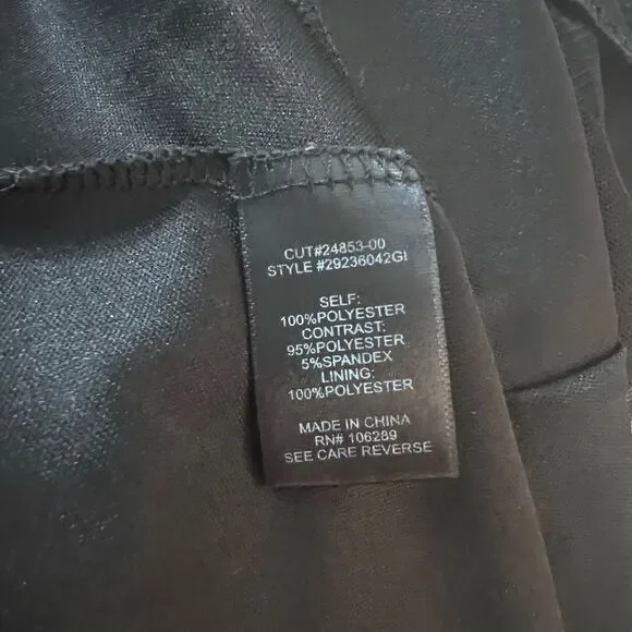 Row A Black Velvet Ruffled Chiffon Skirt Lined Mini Party Dress Size Large - Picture 8 of 10